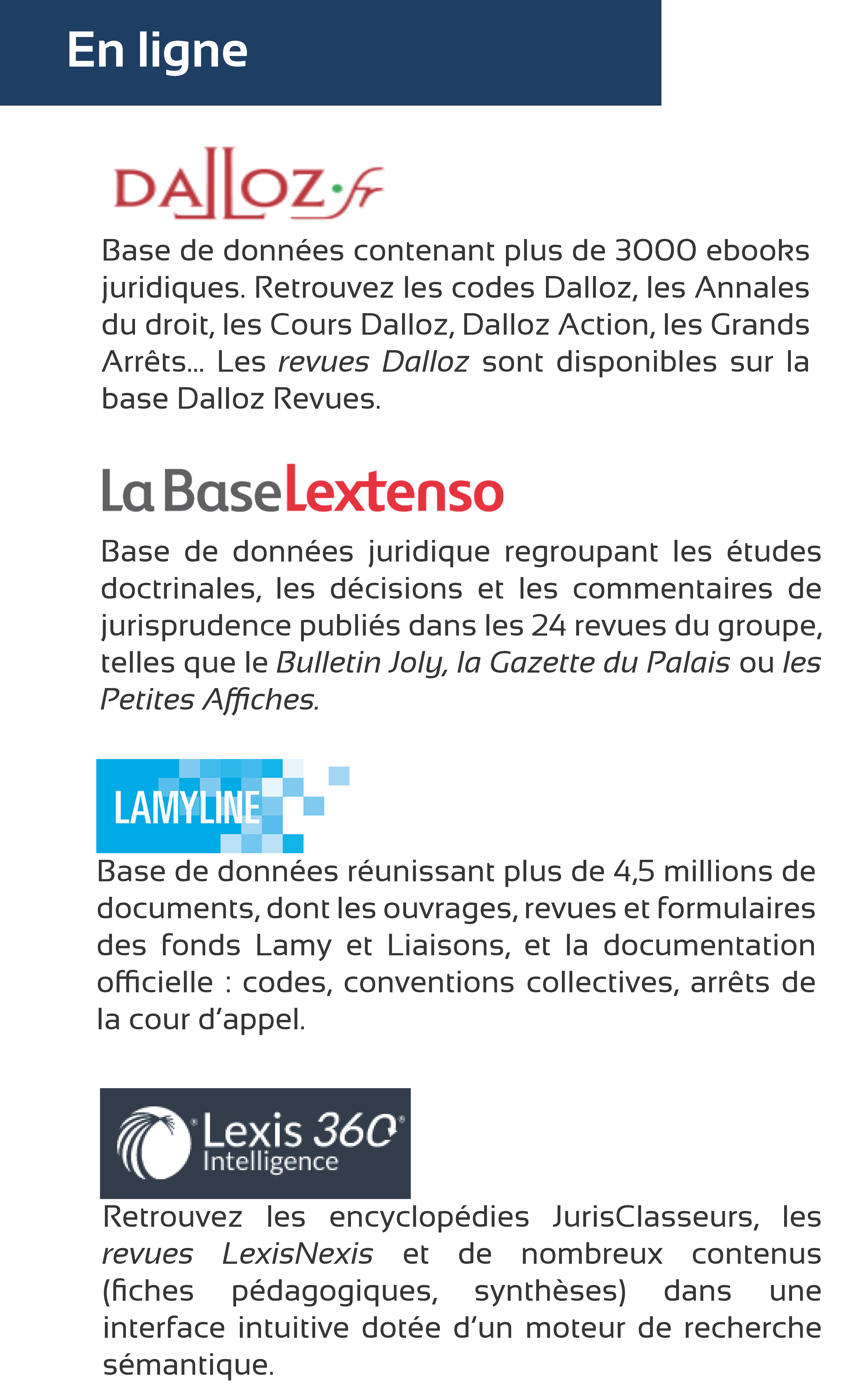 Bases de données essentielles pour les QLIO