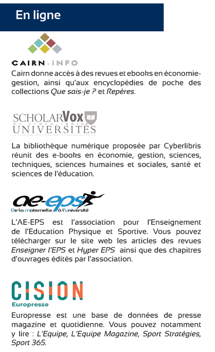 Bases de données essentielles pour les Staps