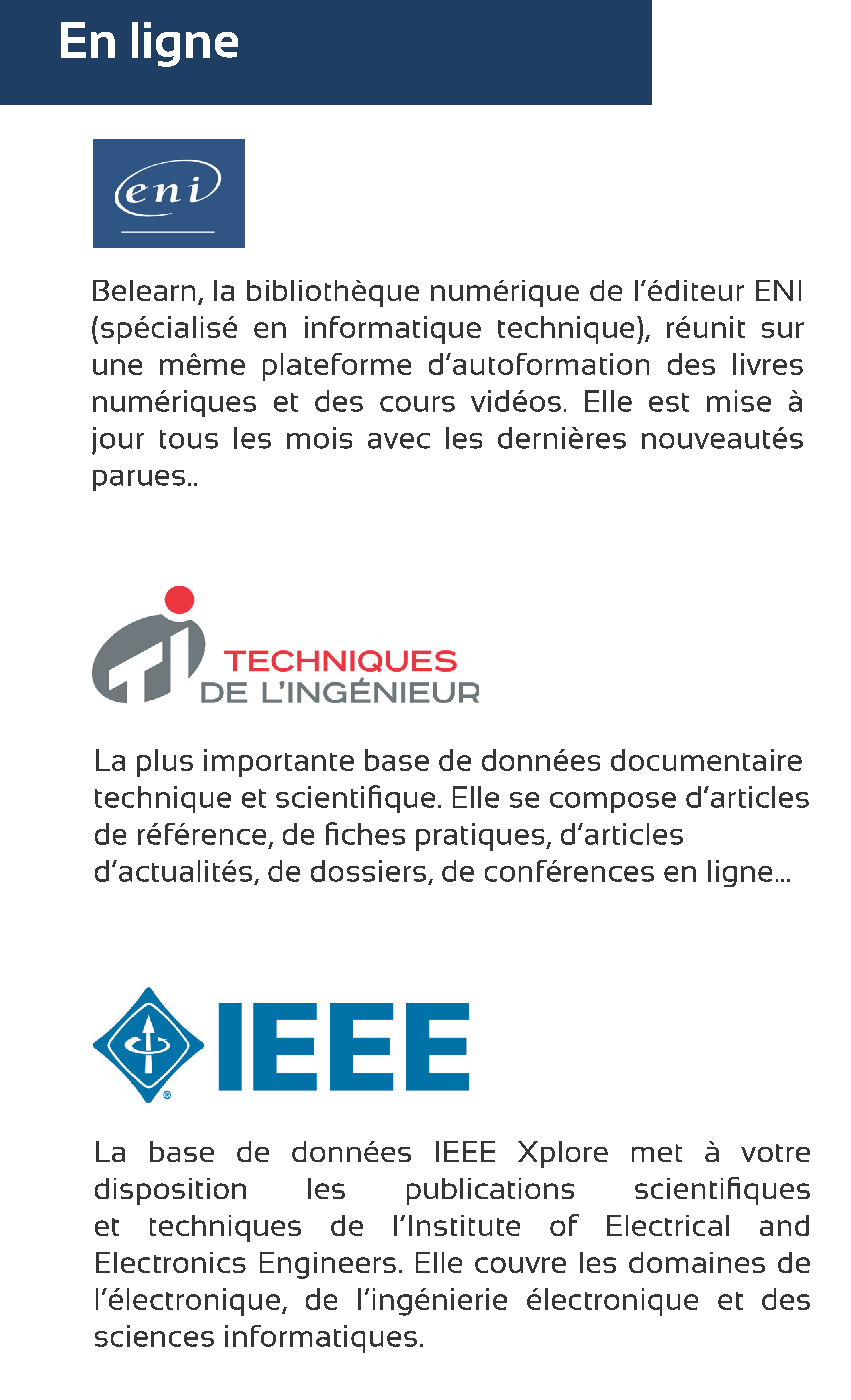 Bases de données essentielles pour les GEII