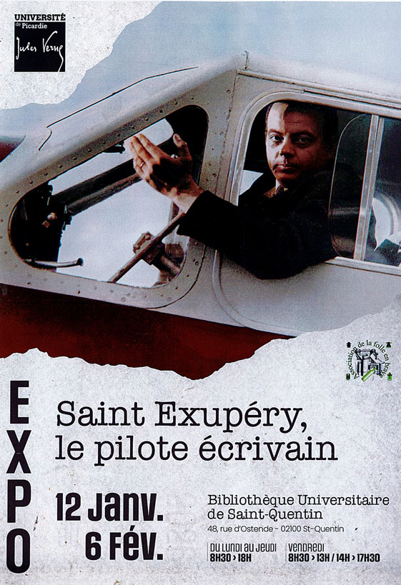 BU Saint-Quentin : exposition "Antoine de Saint-Exup&eacute;ry"