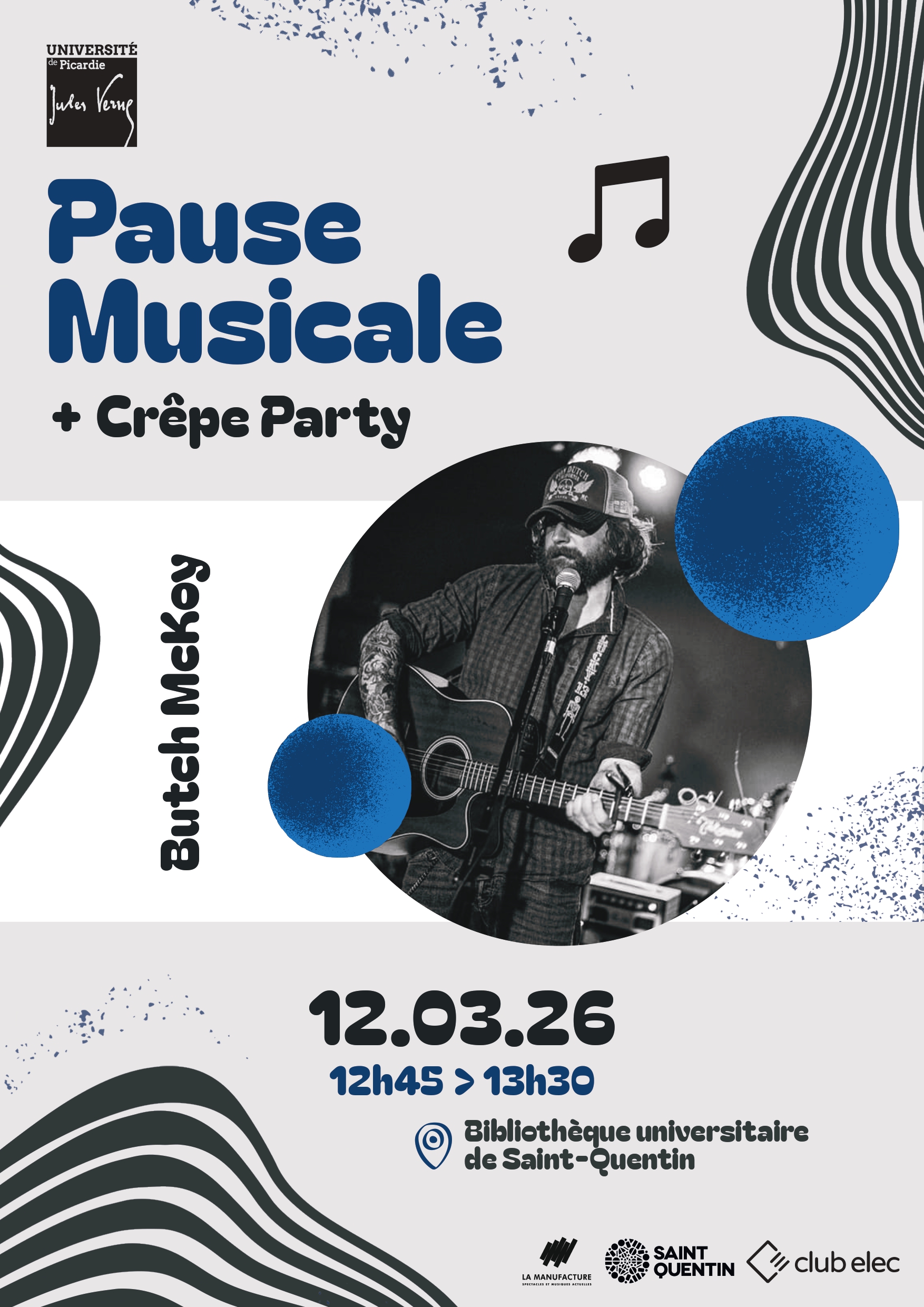 BU Saint-Quentin : Pause musicale et Cr&ecirc;pe Party