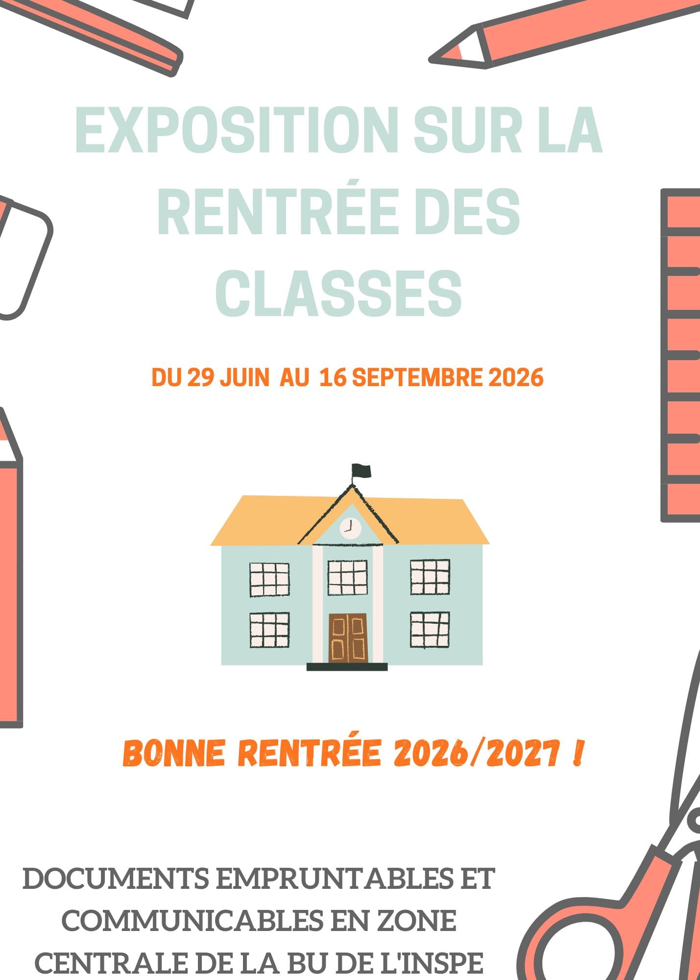 BU INSPE Beauvais: table th&eacute;matique sur la rentr&eacute;e scolaire