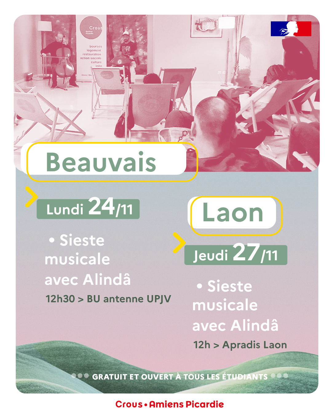 BU Beauvais : sieste musicale - 24 novembre