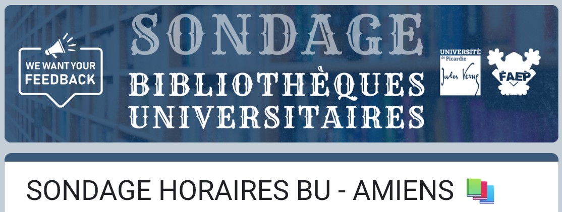 Sondage sur l'extension des horaires des BU amiénoises