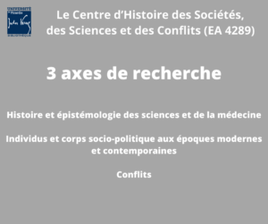 Centre d'Histoire des Sociétés des Sciences et des conflits