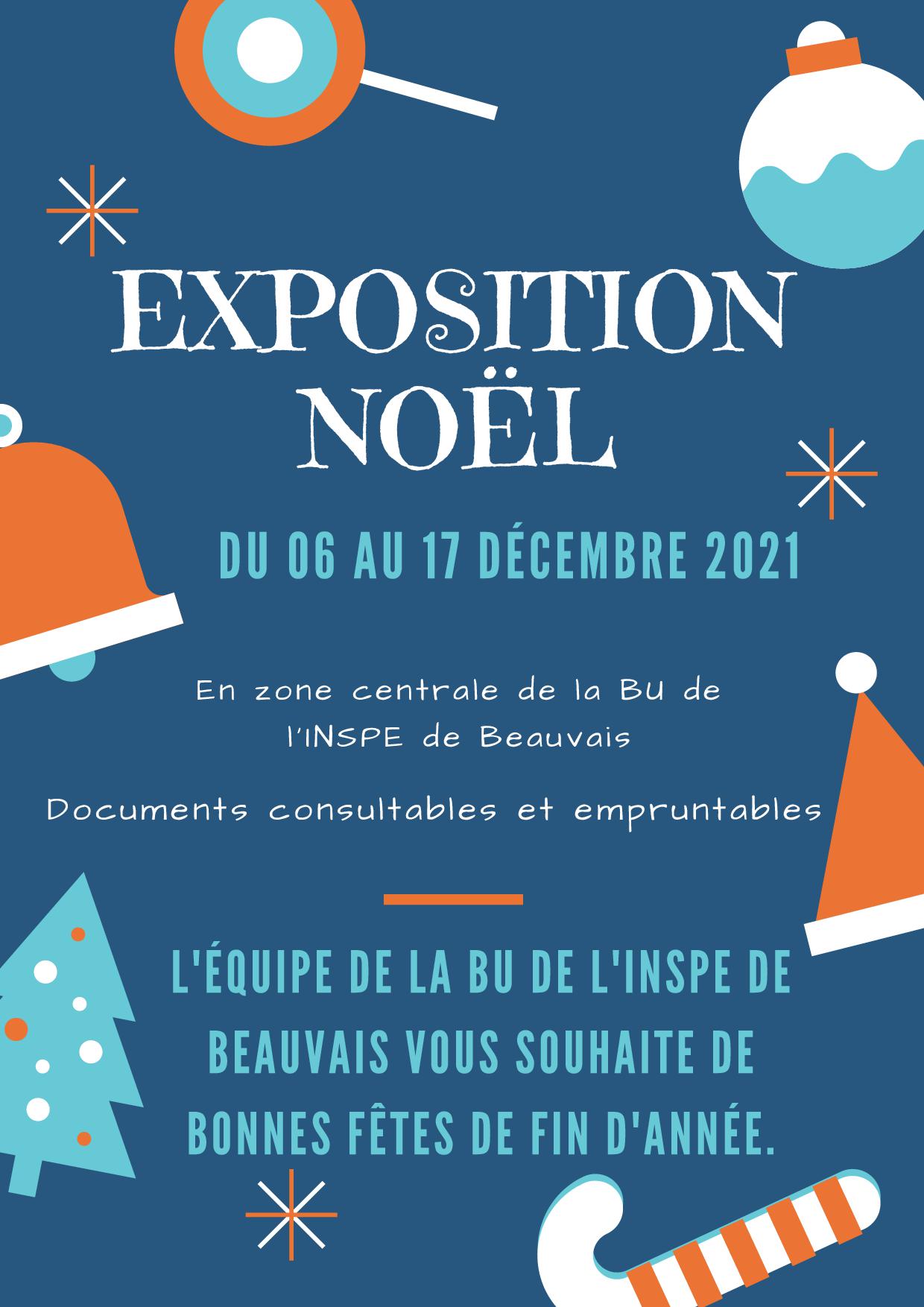 BU INSPE Beauvais : exposition d'ouvrages sur la thématique de Noël