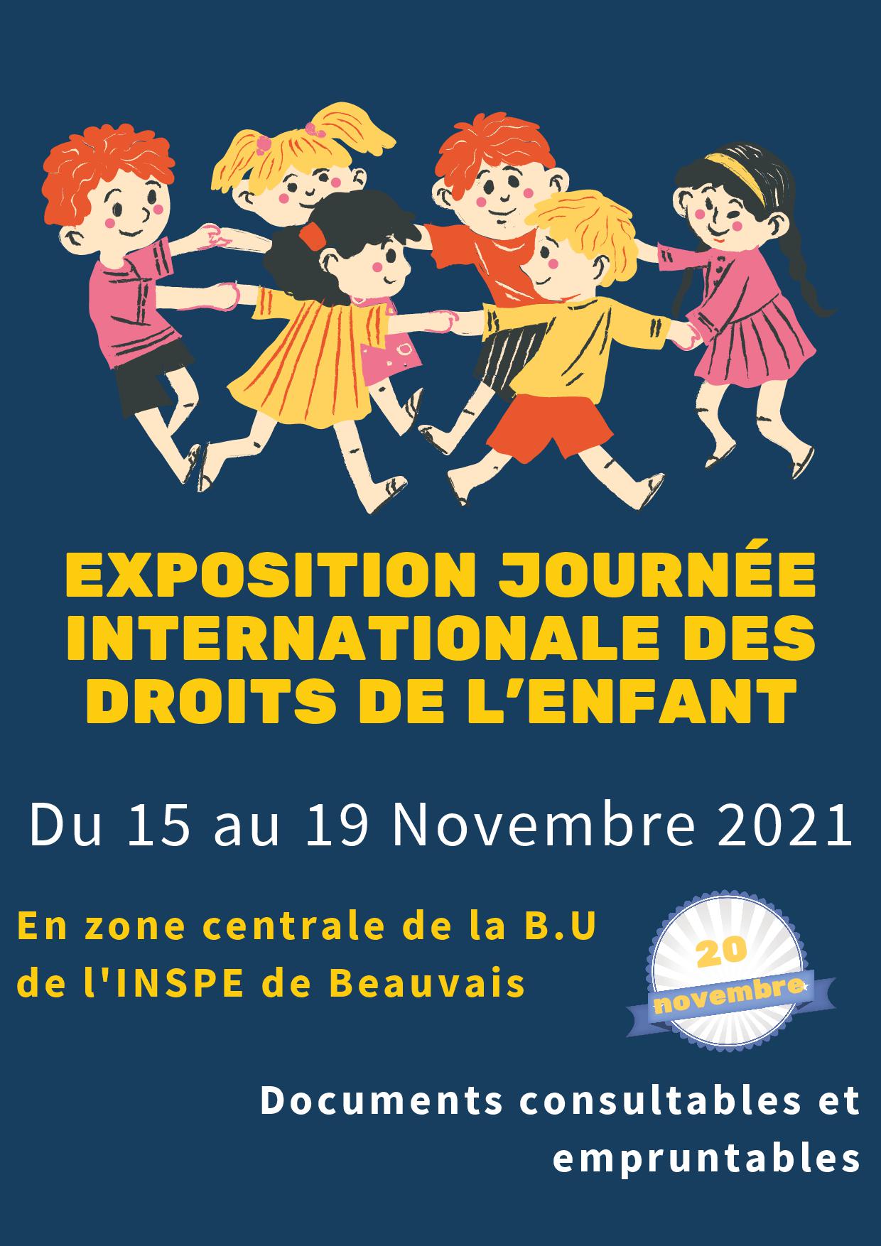 BU INSPE de Beauvais : exposition d'ouvrages sur la thématique "journée des droits de l'enfant"