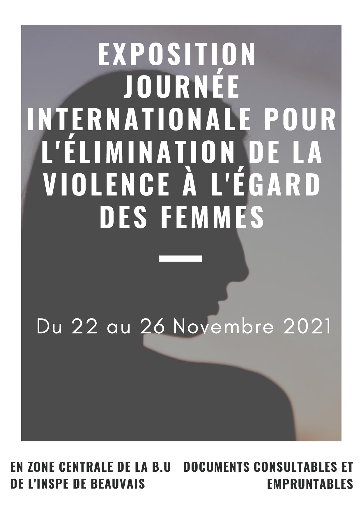 BU INSPE de Beauvais : exposition d'ouvrages sur la thématique "contre la violence à l'égard des femmes"