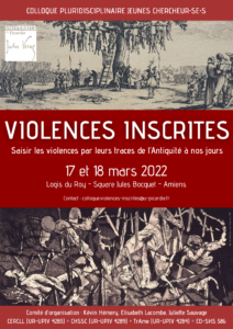 Colloque Violences inscrites du 17 et 18 mars 2022