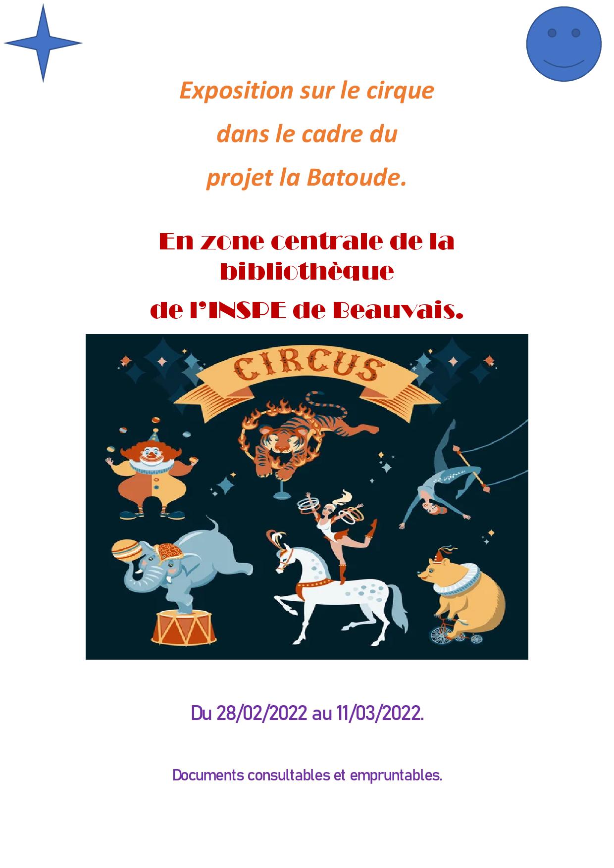 BU INSPE Beauvais : sélection d'ouvrages sur le cirque