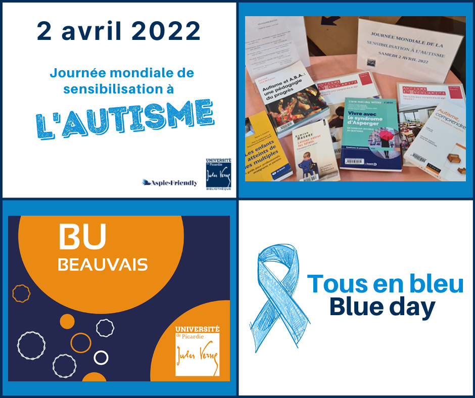 Affiche journée mondiale de sensibilisation autisme - BU Beauvais - 2 avril 2022