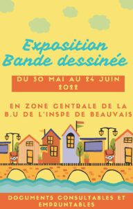 Affiche BU Inspé Beauvais exposition de bandes dessinées